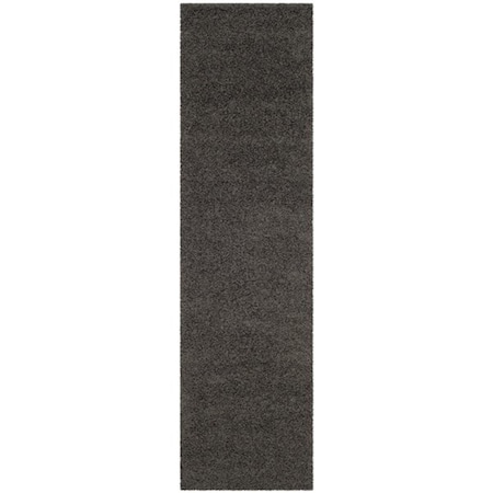 Safavieh 2 ft. 3 in. x 8 ft. SGA-Athens Shag Rectangle Machine Made Rug Dark Grey SGAS119C-28